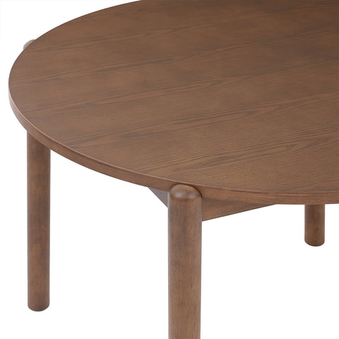 Nomi Walnut Effect 2-4 Seater Round Wooden Dining Table - 105cm