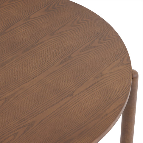 Nomi Walnut Effect 2-4 Seater Round Wooden Dining Table - 105cm
