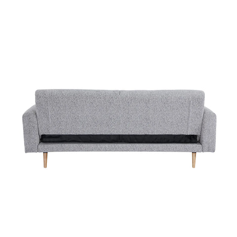 Nuvah Grey Fabric Click-Clack 3 Seater Sofa Bed with Removable Armrests