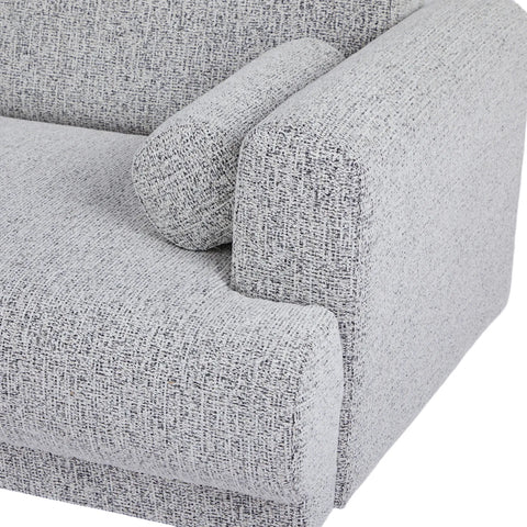 Nuvah Grey Fabric Click-Clack 3 Seater Sofa Bed with Removable Armrests