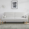 Nuvah Off White Fabric Click-Clack 3 Seater Sofa Bed with Removable Armrests