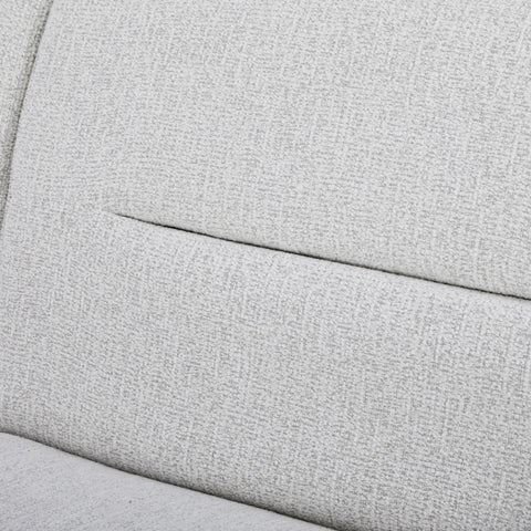 Nuvah Off White Fabric Click-Clack 3 Seater Sofa Bed with Removable Armrests