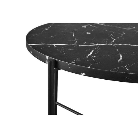 Orbit Marble-Top Round Side Table Set - Lumber & Hollow Designs