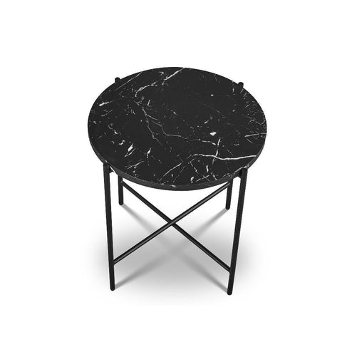 Orbit Marble-Top Round Side Table Set - Lumber & Hollow Designs