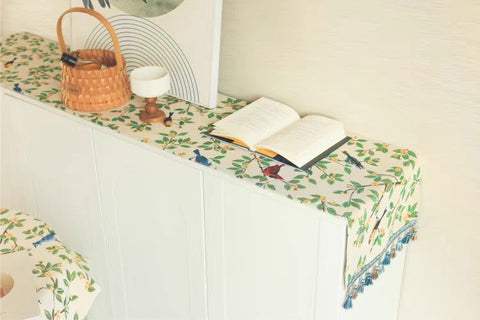 Oriental Harmony Bird & Blossom Table Runner – 180 x 33 cm