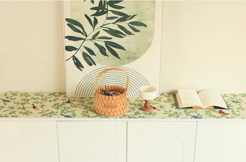 Oriental Harmony Bird & Blossom Table Runner – 180 x 33 cm