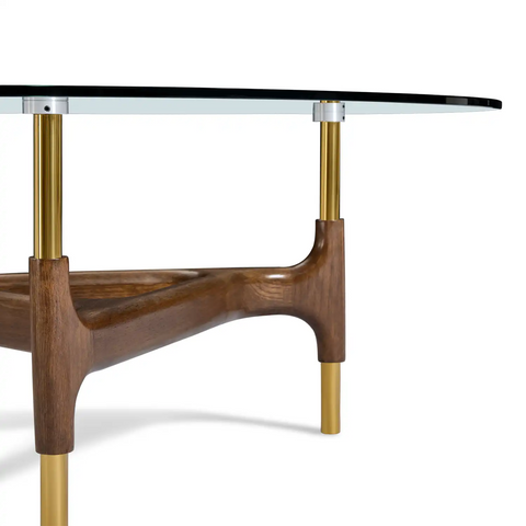 Osis Glass-Top Round Coffee Table