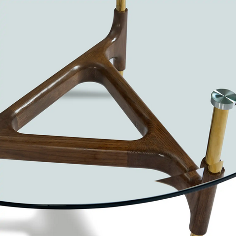 Osis Glass-Top Round Coffee Table