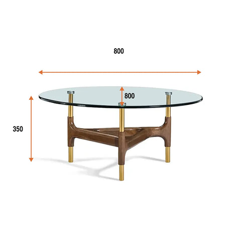 Osis Glass-Top Round Coffee Table