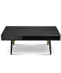 Pivot Rectangle Coffee Table with Sleek Black Finish