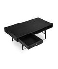 Pivot Rectangle Coffee Table with Sleek Black Finish