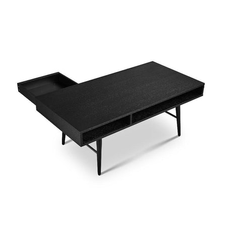 Pivot Rectangle Coffee Table with Sleek Black Finish