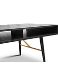Pivot Rectangle Coffee Table with Sleek Black Finish