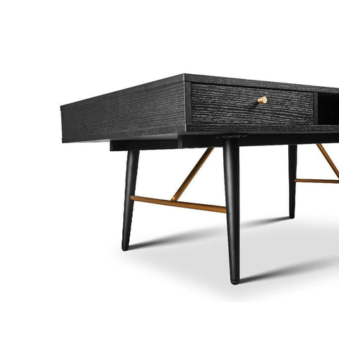 Pivot Rectangle Coffee Table with Sleek Black Finish
