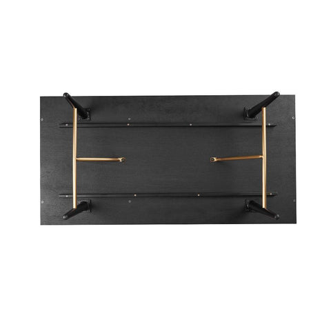 Pivot Rectangle Coffee Table with Sleek Black Finish