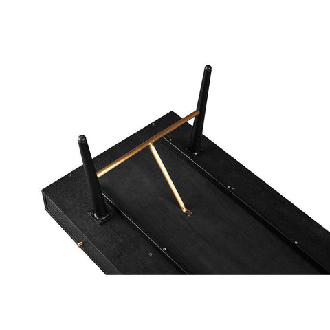 Pivot Rectangle Coffee Table with Sleek Black Finish