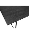 Quarry Rectangle Dining Table with X-Cross Steel Frame in Black