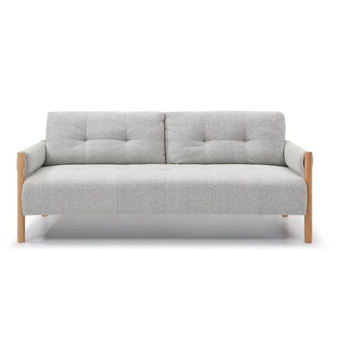 Quinn Natural Boucle Sofa Bed with Wooden Frame