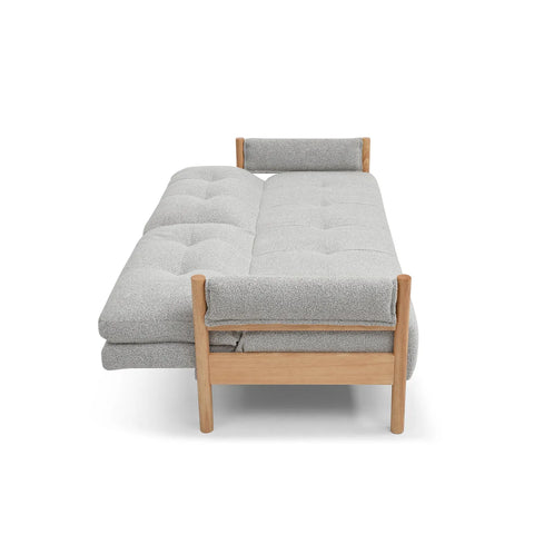 Quinn Natural Boucle Sofa Bed with Wooden Frame