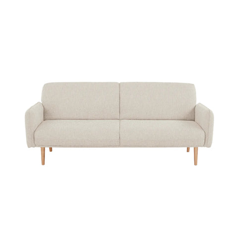 Resten Fabric Click-Clark 3-Seater Sofa Bed – Cream