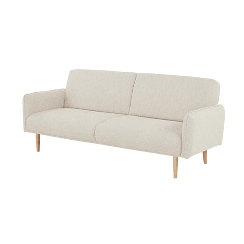 Resten Fabric Click-Clark 3-Seater Sofa Bed – Cream