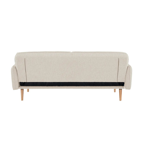 Resten Fabric Click-Clark 3-Seater Sofa Bed – Cream