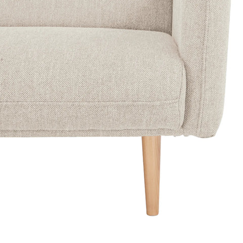 Resten Fabric Click-Clark 3-Seater Sofa Bed – Cream