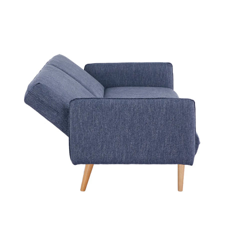 Resten Fabric Click-Clark 3-Seater Sofa Bed – Navy