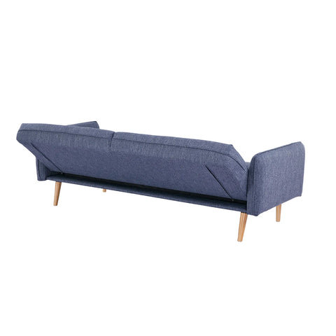 Resten Fabric Click-Clark 3-Seater Sofa Bed – Navy