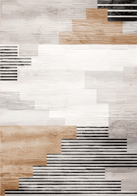 Roof Modern Abstract Lines Design Rug - 160 x 200cm - Furnt