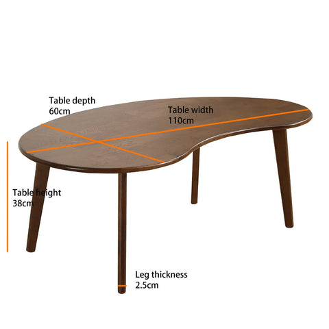 Rune Walnut Oval Wooden Coffee Table