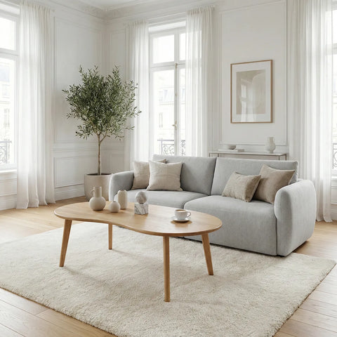 Rune Oak Oval Wooden Coffee Table