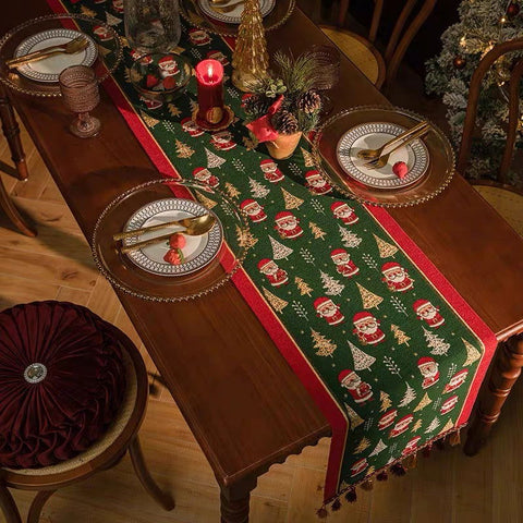 Santa's Jolly Christmas Table Runner – 180 x 35 cm