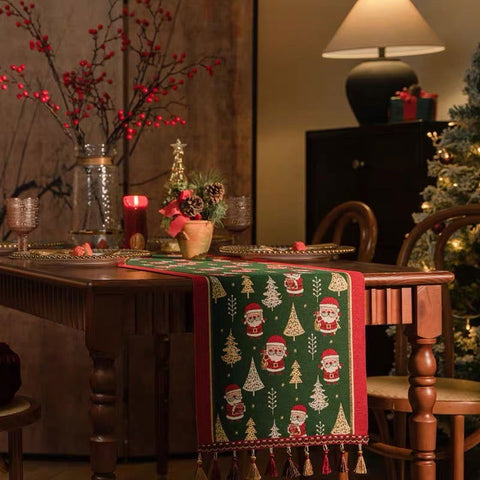 Santa's Jolly Christmas Table Runner – 180 x 35 cm