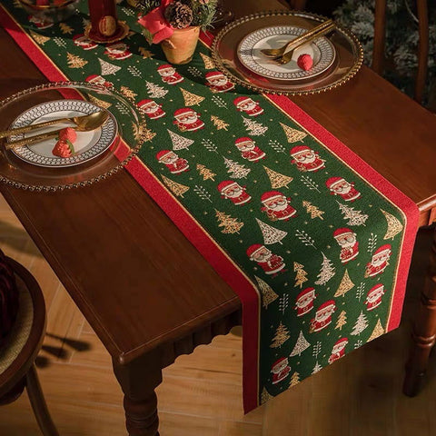 Santa's Jolly Christmas Table Runner – 180 x 35 cm