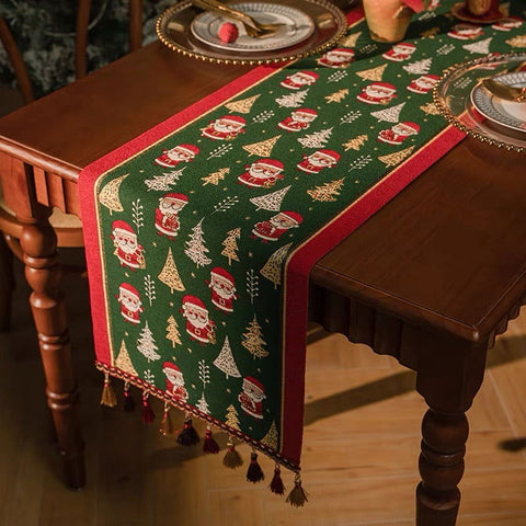 Santa's Jolly Christmas Table Runner – 180 x 35 cm