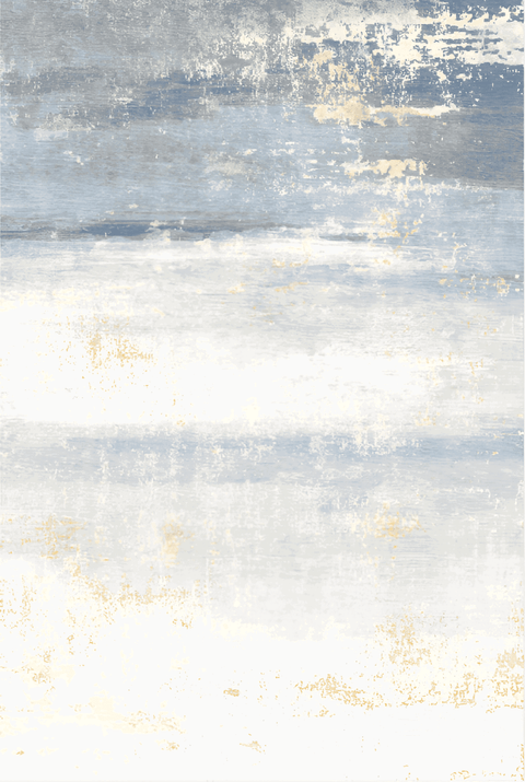 Santo Distressed Ocean Waves Velvet Rug - 160 x 200cm - Furnt