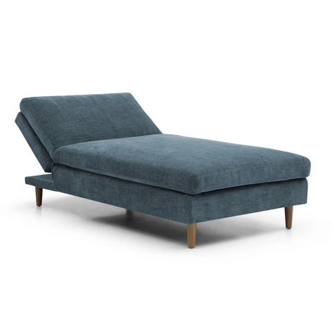 Scott Chaise Sofa Bed in Navy or Olive Green Chenille