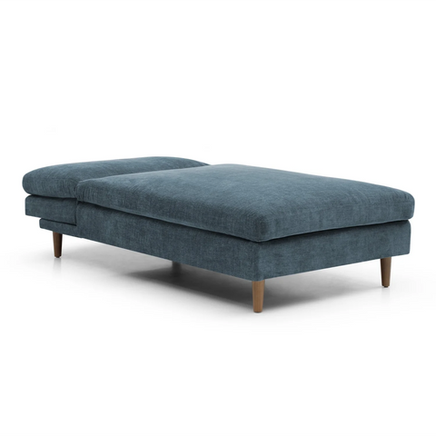 Scott Chaise Sofa Bed in Navy or Olive Green Chenille