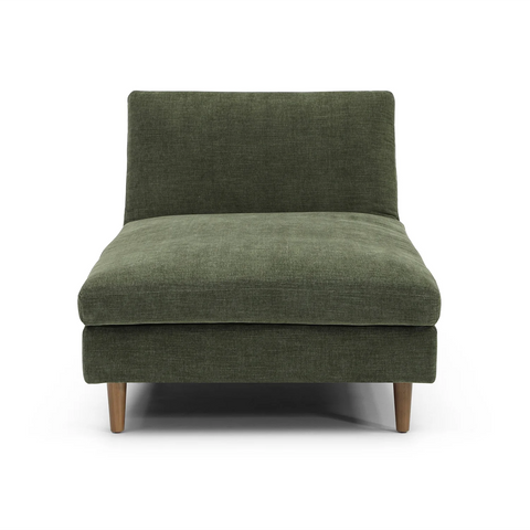 Scott Chaise Sofa Bed in Navy or Olive Green Chenille
