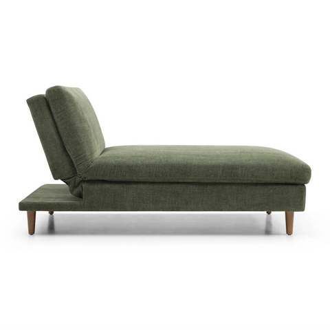 Scott Chaise Sofa Bed in Navy or Olive Green Chenille