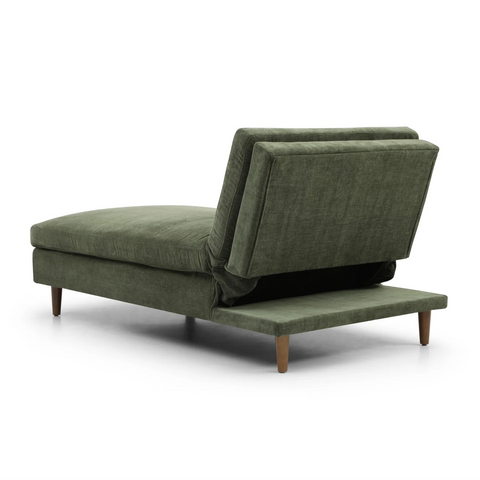 Scott Chaise Sofa Bed in Navy or Olive Green Chenille
