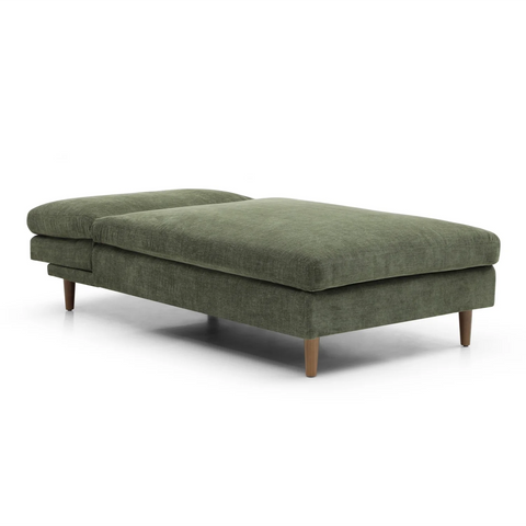 Scott Chaise Sofa Bed in Navy or Olive Green Chenille