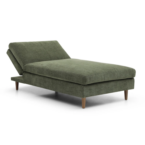 Scott Chaise Sofa Bed in Navy or Olive Green Chenille
