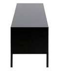 Seaford TV Unit 2 Doors 1 Drawer in Black & Oak