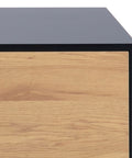 Seaford TV Unit 2 Doors 1 Drawer in Black & Oak