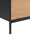 Seaford TV Unit 2 Doors 1 Drawer in Black & Oak