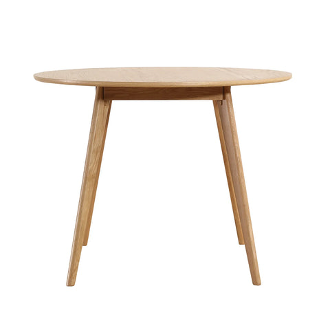 Sienna Oak Round Wooden Dining Table - 100cm