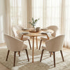 Sienna Scandinavian 2-4 Seater Oak Effect Round Wooden Dining Table - 100cm