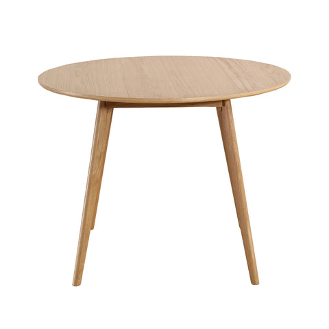 Sienna Oak Round Wooden Dining Table - 100cm